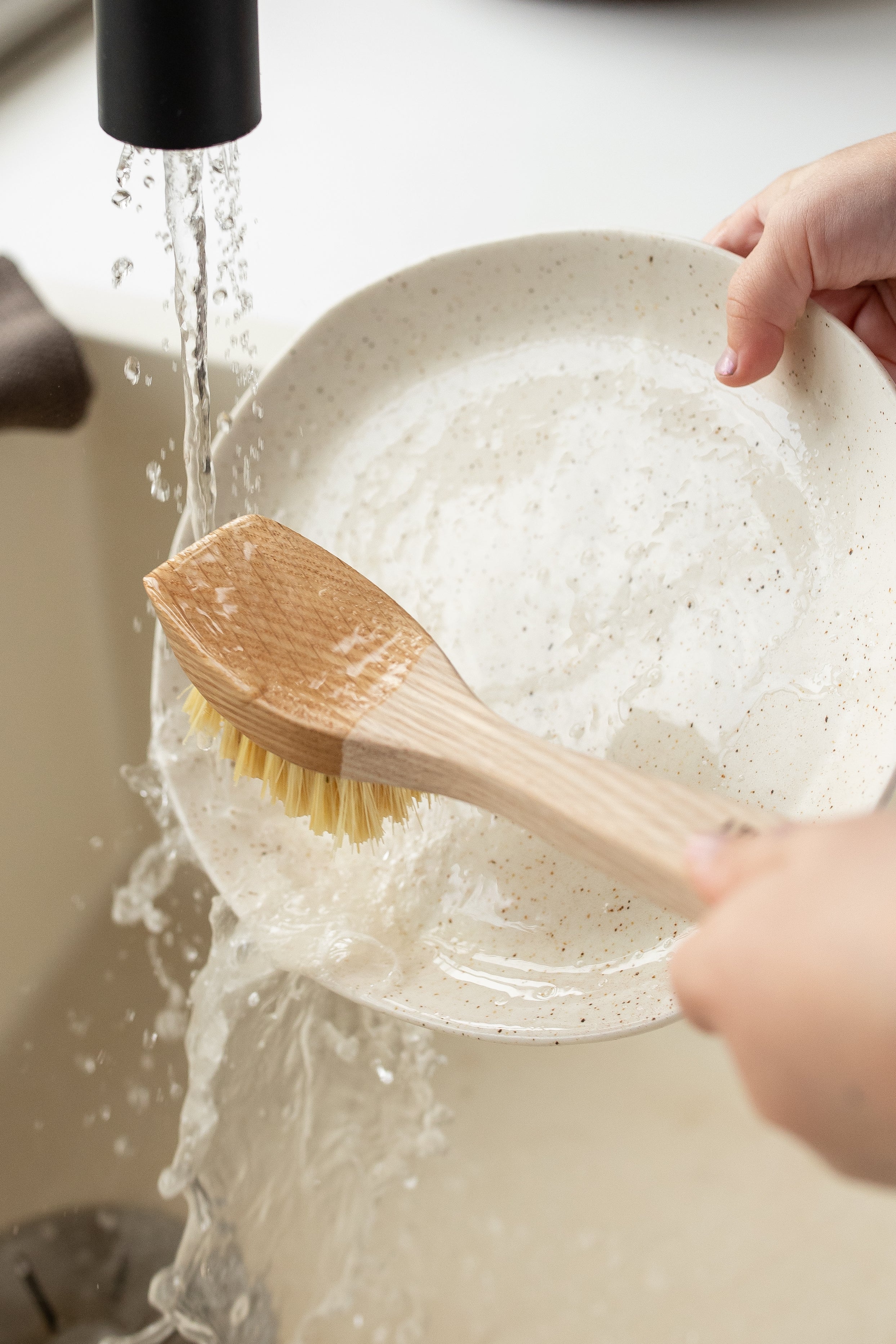 Opvaskebørste, eg/tampico - L:23 cm.